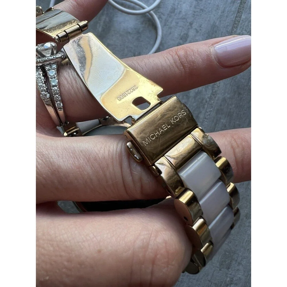 Michael Kors Generation 5 Bradshaw Rose Gold-Tone and Acetate Smartwatch Watch